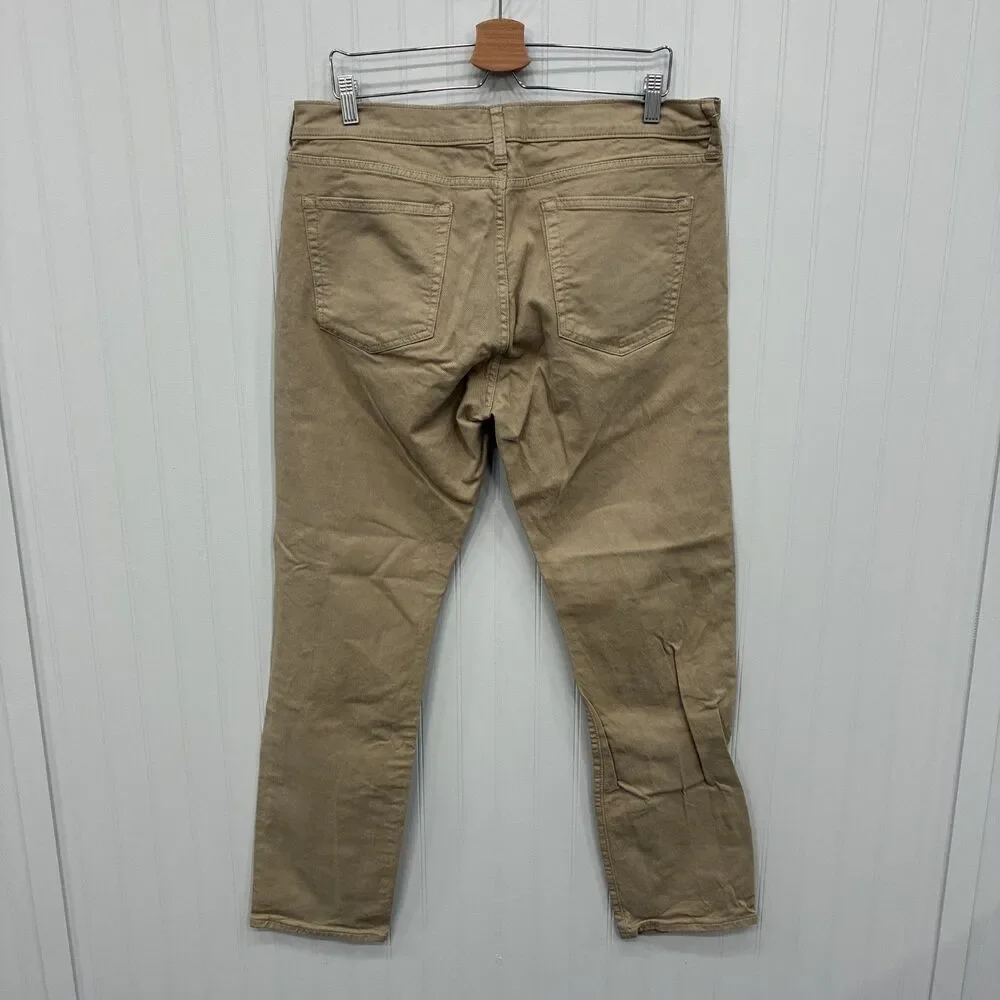 J.Crew Style 484 Men's W36 x L32 Tan Slim Tapered Stretch Denim Jeans